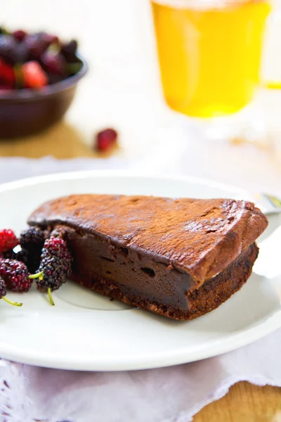 Chocolate truffle torte — Stock Photo, Image