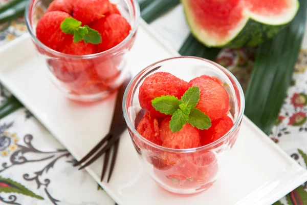 Watermelon in glasses — Stock Photo, Image