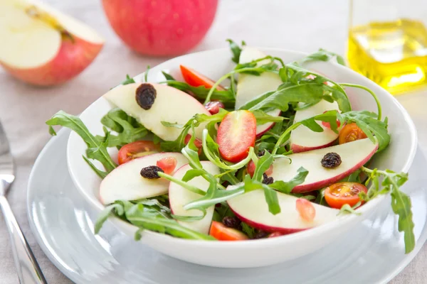 Apple, Pomegranate and Rocket salad — Stock Photo, Image