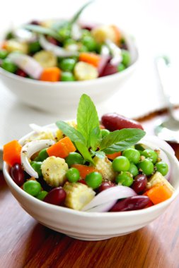 Beans and peas salad clipart