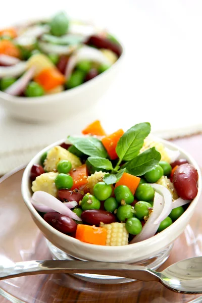 Ensalada de frijoles y guisantes —  Fotos de Stock