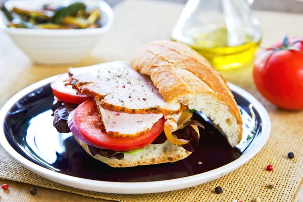 Sandwich de jamón — Foto de Stock