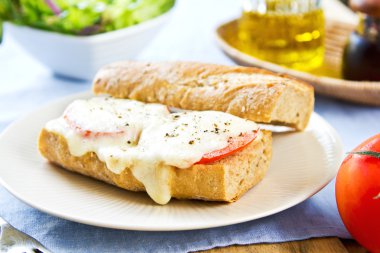 Mozzarella sandwich clipart