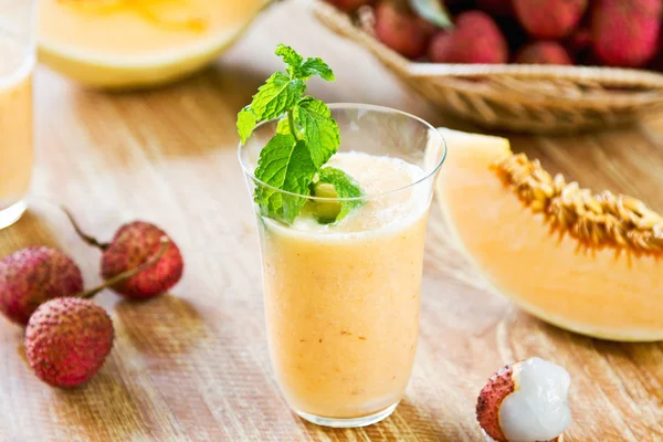 Lychee med melon smoothie — Stockfoto