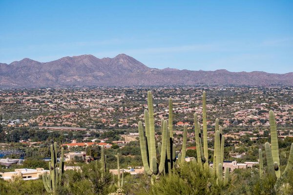 An overlooking view of nature in Tucson, Arizona