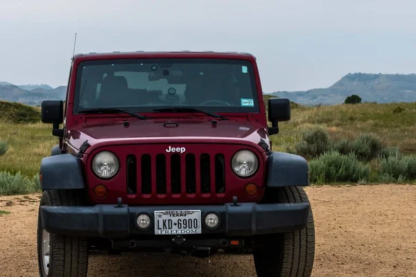 Theodore Roosevelt Usa Ιουλίου 2021 Ένα Jeep Wrangler Απεριόριστα Σπορ — Φωτογραφία Αρχείου