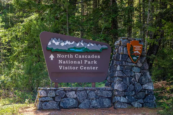 North Cascades Usa Серпня 2021 Привітальний Орієнтир Точці Входу Заповідник — стокове фото