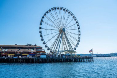 Seattle, WA, ABD - 29 Ağustos 2021 Ünlü bir şehir, Dünyanın Kahve Başkenti