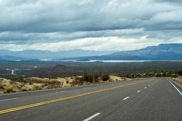 Long Way Road Going Tonto National Forest Arizona — Stok fotoğraf