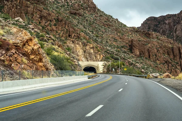 Long Way Road Going Tonto National Forest Arizona — Stok fotoğraf