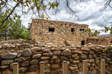 Globe, AZ, USA - Dec 25, 2021: The Besh Ba Gowah Archaeological Park and Museum
