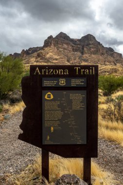 Tonto NF, AZ, USA - Dec 25, 2021: The Arizona Mountain Trail