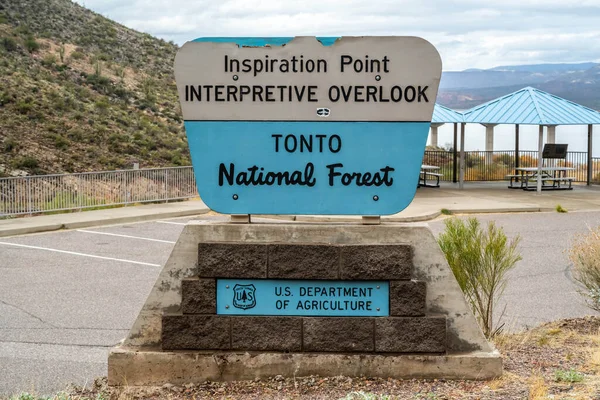 Tonto Usa Dec 2021 Welcoming Signboard Entry Point Park — ストック写真