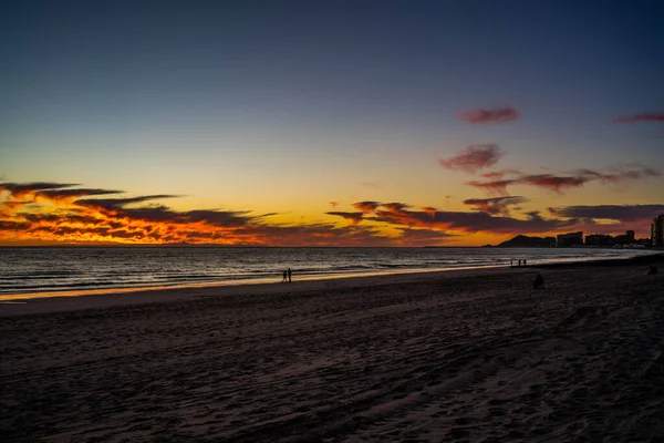 Dramatic Vibrant Sunset Scenery Puerto Penasco Mexico — Zdjęcie stockowe