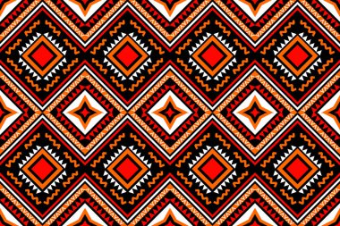 Geometric ethnic oriental seamless pattern traditional Design for background, carpet, wallpaper, clothing, wrapping, Batik, fabric, Vector illustration.embroidery style.