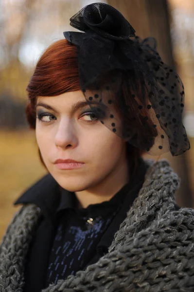 The lady with a veil — Stock Photo, Image