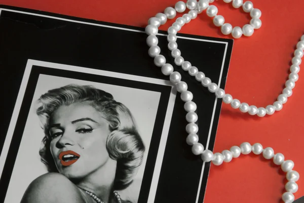 Kaart met marilyn monroe portret — Stockfoto