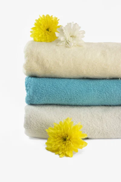 Tres toallas de baño — Foto de Stock
