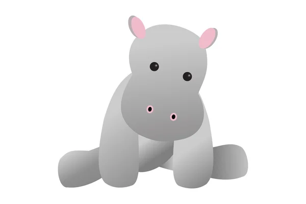 Детская игрушка бегемота — стоковый вектор