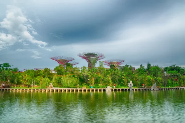シンガポール湾の庭園 — ストック写真