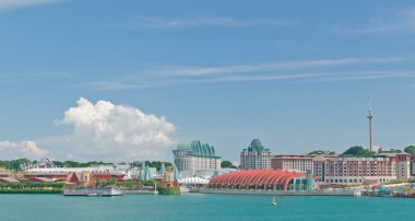 Singapur sentosa adasının görünümü