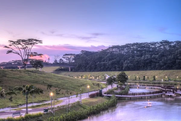 Kelong bridge, punggol vattenvägar, singapore — Stockfoto