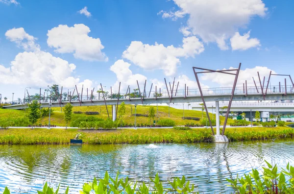 Kelong Bridge, Punggol Waterway, Singapore — Stock Photo, Image