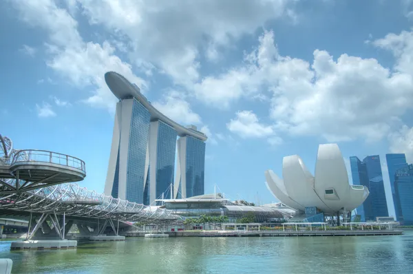 Marina bay sands ve waterfront, Singapur