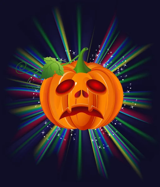 Calabaza en Halloween — Vector de stock