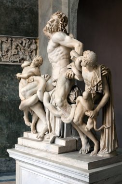 The statue of Laocoon and His Sons clipart