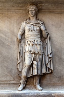 Ancient Roman relief from Hadrian's temple clipart
