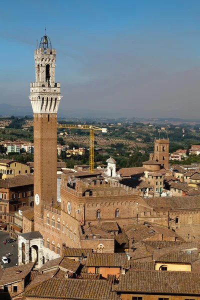 Torre del mangia v Sieně, Itálie — Stock fotografie