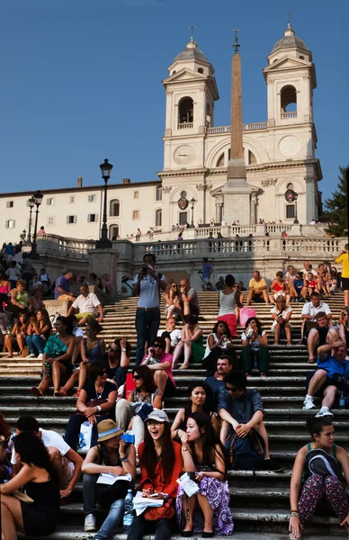 Piazza di Spagna a Roma, Italia — Foto Stock