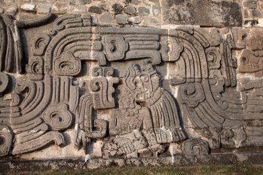 xochicalco tüylü yılanın Tapınağı Duvar