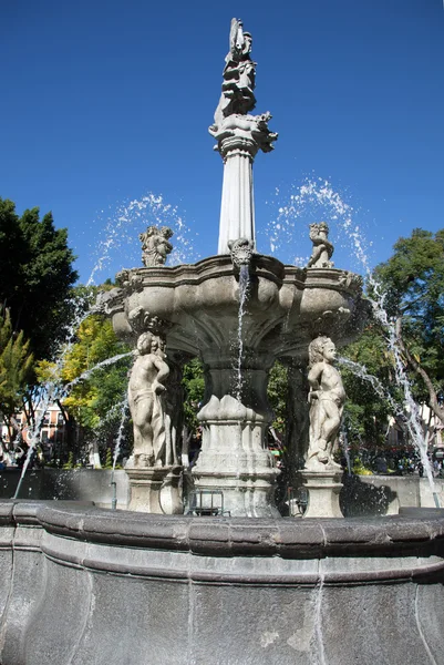 Fontän i puebla, Mexiko — Stockfoto