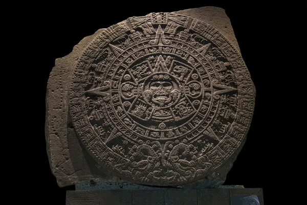 Mexica Sun Stone Stock Image