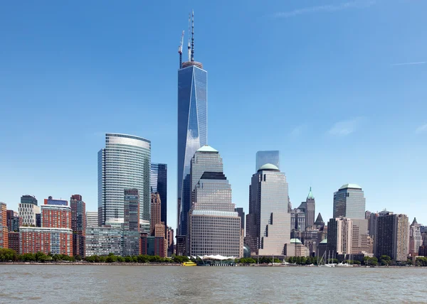 纽约自由塔和世界的金融中心 — 图库照片
