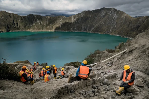 Quilotoa kaldera — Stok Foto