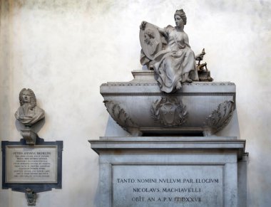 Niccolo machiavelli'nın mezarı Basilica of santa croce, flore