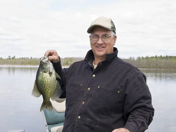 Crappie halászati — Stock Fotó