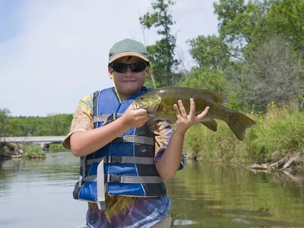 Pesca do robalo — Fotografia de Stock