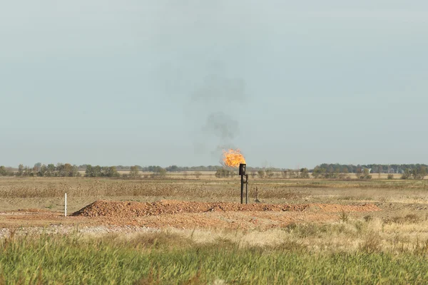 Сжигание природного газа — стоковое фото