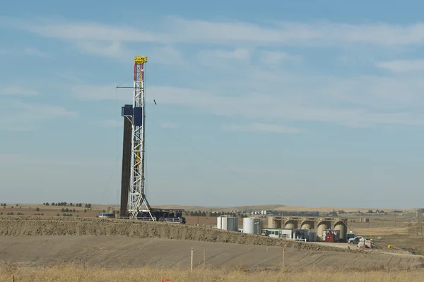 Нефтяная скважина в Северной Дакоте — стоковое фото