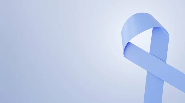 Posterbanner Zum Weltdiabetestag Blaues Band Symbol Auf Hellblauem Hintergrund Mit — Stockfoto