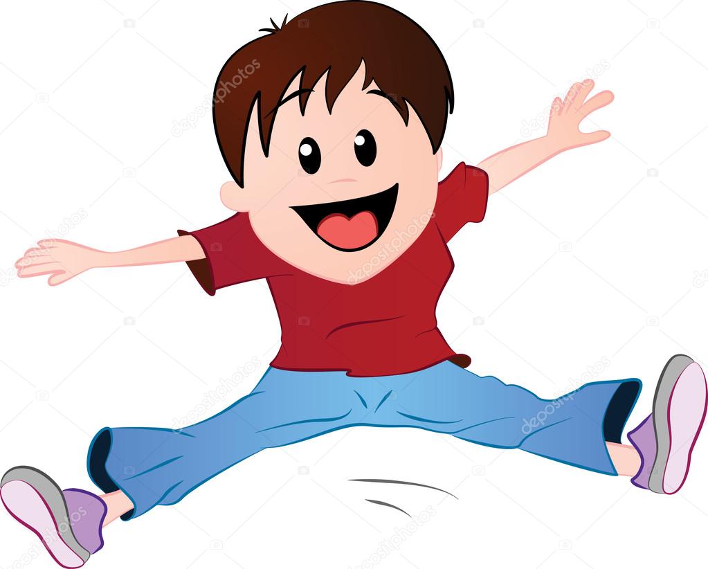 Little boy jumping Stock Vector Image by ©MihaiDamianov #12403612