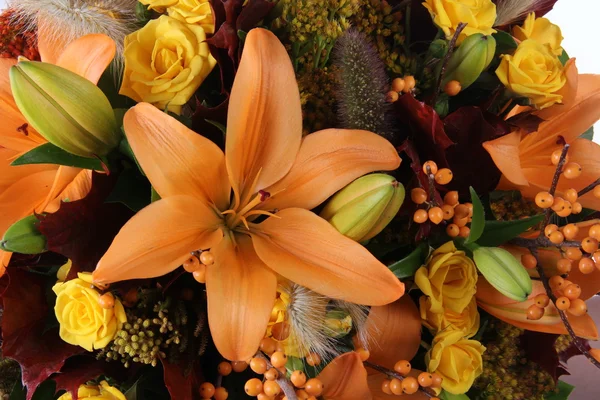 Orange lily bouquet