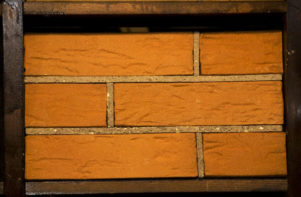 Orangefarbene Ziegelmauer — Stockfoto