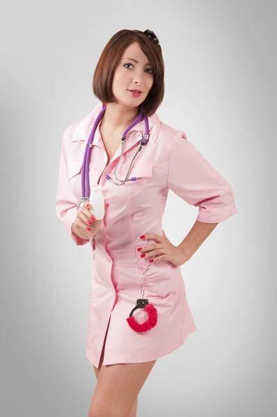 Nurse and Advertising — Stock Photo, Image