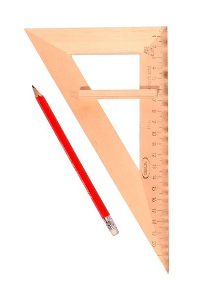 Ruler and pencil — Stock Photo, Image