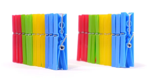Ejemplos de clavijas de colores — Foto de Stock